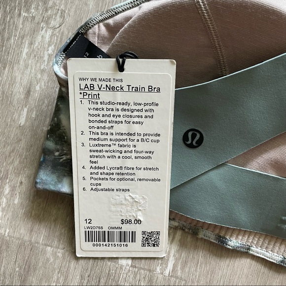 Lululemon Lab V-Neck Train Bra Print - Morpheus Multi - Picture 5 of 7
